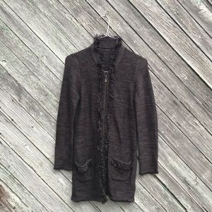 Tahari Black Zip Jacket